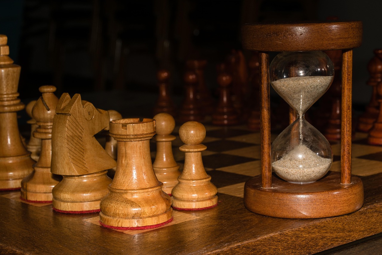 Chess, board game, sandglass — Master 539 Gameplay with Simple Strategies for Maximum Fun