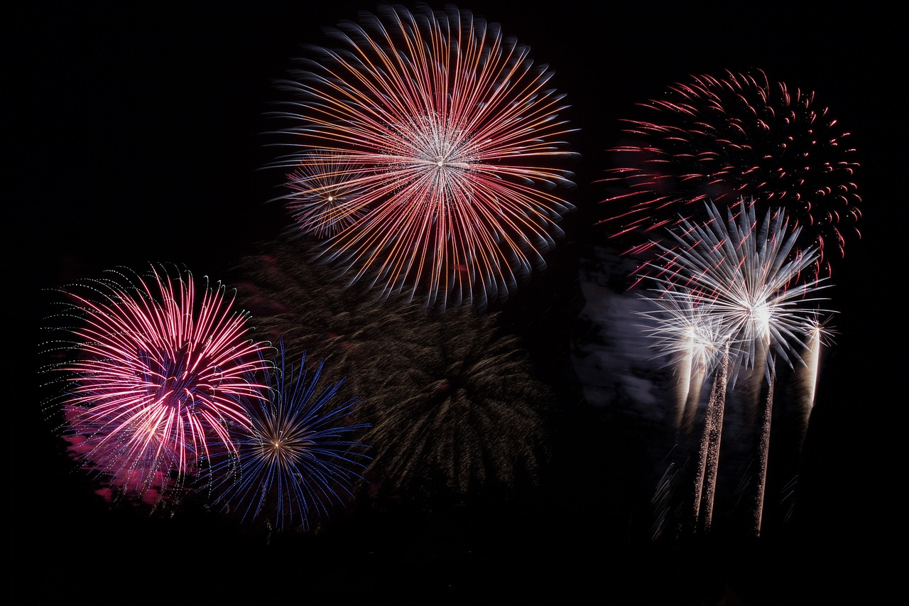 Fireworks, sky, new year — Stay Safe and Secure with Non-Slip Attic Ladders
